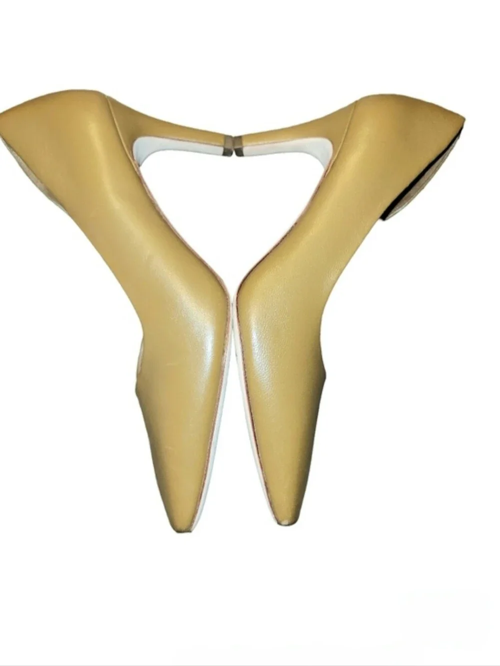 Vince Tiana Pointed Toe Leather Pumps Tan Fawn - The Perfect Neutral Size 7